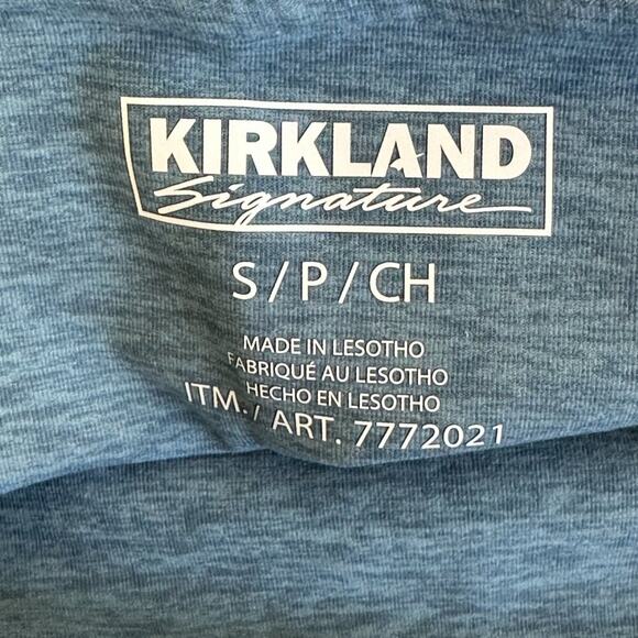 Kirkland Bike Shorts Womens S Blue High Rise Pockets Athleisure Activewear Gym - Picture 7 of 8